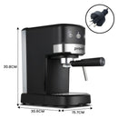 Pronti Breakfast Set with Rose Gold Kettle & Toaster with 1.2L Espresso Machine - White
