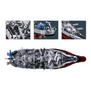 Sluban B1291 Model Kit 1:350 USS Missouri BB63 Mighty Mo Battleship Warship WWII Navy Vessel Boat Blocks DIY Set Toy