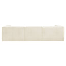 Sarantino Novi 3-Seater Modular Sofa with Ottoman in Cream Non-Slip Bottom Lounge
