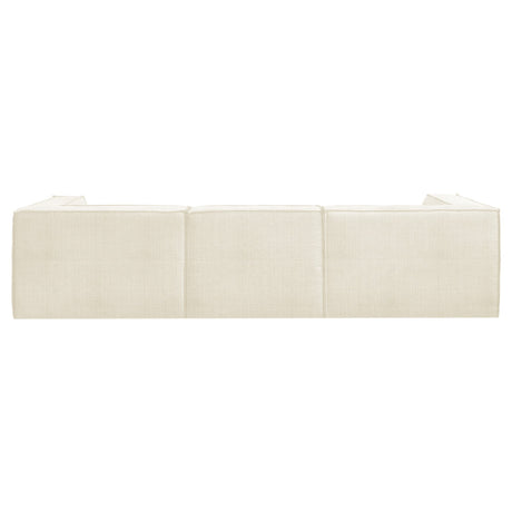 Sarantino Novi 3-Seater Modular Sofa with Ottoman in Cream Non-Slip Bottom Lounge