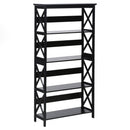 Sarantino Daphne 5-tier Cross Panel Bookshelf