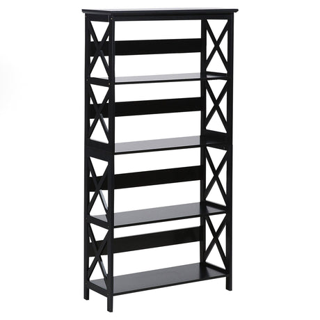 Sarantino Daphne 5-tier Cross Panel Bookshelf
