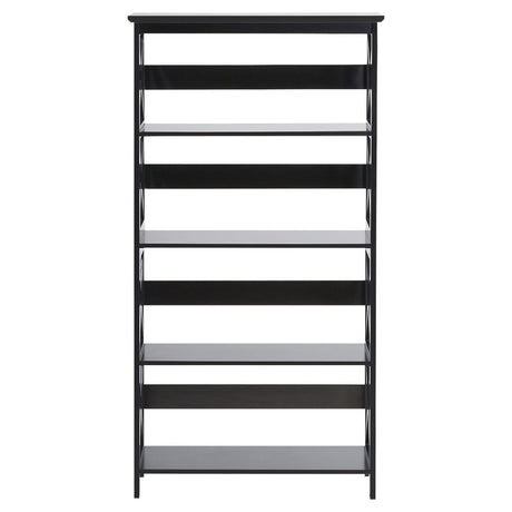 Sarantino Daphne 5-tier Cross Panel Bookshelf
