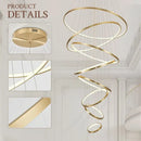 BAMDECOR A18801/8 Nordic Home Decor Dining Room Pendant lamp lights Ceiling Lamp Hanging Light (8 Rings-Gold)