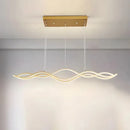 BAMDECOR A2569 1.5m Antizer Nordic Minimalist Wave Long Pendant Light (Gold)