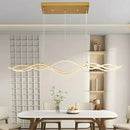 BAMDECOR A2569 1.5m Antizer Nordic Minimalist Wave Long Pendant Light (Gold)