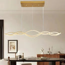 BAMDECOR A2569 1.5m Antizer Nordic Minimalist Wave Long Pendant Light (Gold)
