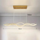 BAMDECOR A2569 1.5m Antizer Nordic Minimalist Wave Long Pendant Light (Gold)