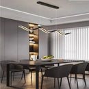 BAMDECOR A2575 Modern Design Linear LED Ceiling Light for Dining Room Office Kitchen Living Room (Black)BAMDECOR A2575 Modern Design Linear LED Ceiling Light for Dining Room Office Kitchen Living Room (Black)