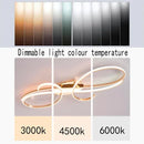 BAMDECOR AD2576 Modern Minimalist Curved Line Iron Aluminum Silicone LED Semi-Flush Mount Ceiling Light For Living Room (Gold)