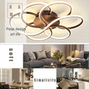 BAMDECOR AD2585 Black Creative Flower Shape Design Ceiling Lamp Acrylic Flush Mount Chandelier