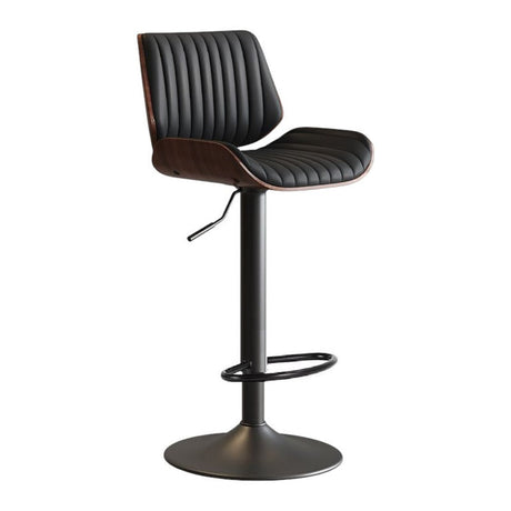 SERENITà European Wooden Modern Bar Stools Bistro Stool with Rotating and Aerodynamic Multi-levelled
