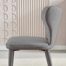 VELLUTO Modern Kitchen Dining Room Chairs Faux Leather Flannel Accent Chairs Metal Vanity Lounge Chair with Back for Living Room Set of 2