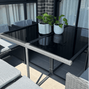 Horrocks 8 Seater Outdoor Dining Set-Black
