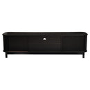 160cm Ribbed Black Entertainment Unit
