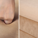 La Bella Coffee Table Storage Ottoman - Velvet Blanket Box Bench REMI - CAMEL BEIGE