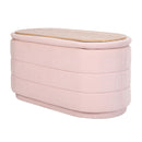 Coffee Table Storage Ottoman - Chenille Fabic Padded Blanket Box Bench CELIA - PINK