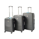 Black ABS Luggage Suitcase Set 3 Code Lock Travel Carry Bag Trolley S M L