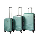 Green ABS Luggage Suitcase Set 3 Code Lock Travel Carry  Bag Trolley S M L