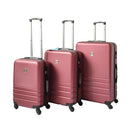 ABS Luggage Suitcase Set 3 Code Lock Travel Carry  Bag Trolley Maroon S M L