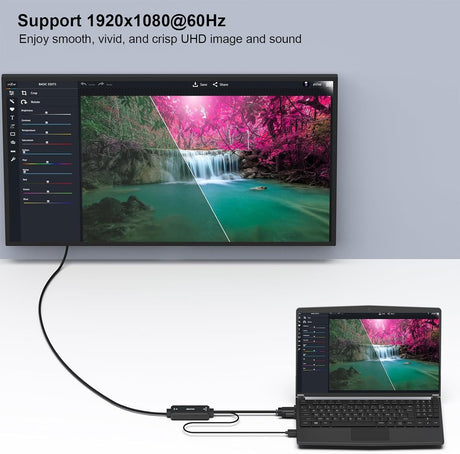 BENFEI 324BK VGA to HDMI Cable with Audio, 1080P Uni-Directional 1.8M