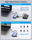 BENFEI 000359GY  11-in-1 USB C Hub Triple Display Docking Station Dual HDMI, VGA, 3xUSB 3.0, 10Gbps