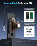 BENFEI 000389GY M.2 NVMe Enclosure with USB-C Hub