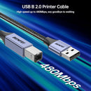 BENFEI 000406GY-2M USB Printer Cable, 6.6 FT/2 Meter USB A to USB B Cable