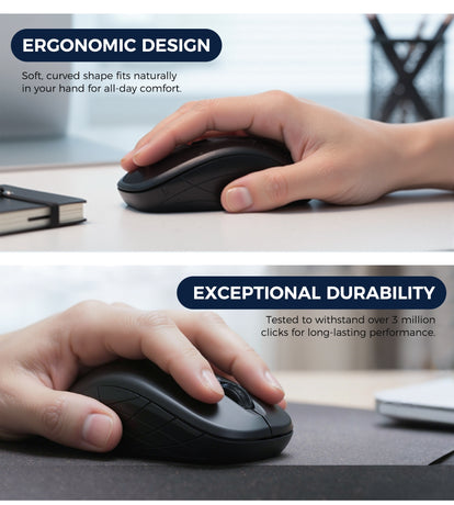 Choetech KB-002-BK 3-Level Adjustable 1600 DPI Wireless Mouse (Black)