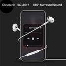 Choetech OC-A011 USB-C In-Ear Headphones 1.2m - White