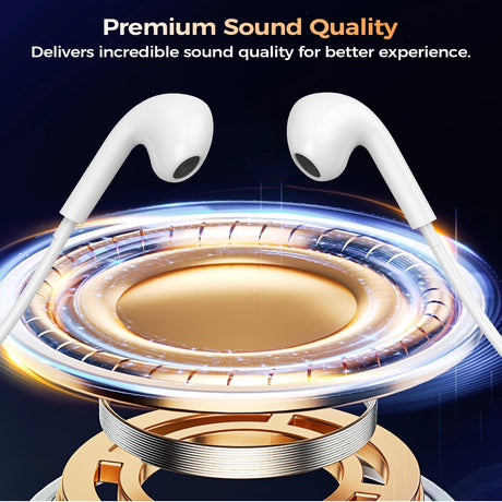 Choetech OC-A016 3.5mm lateral in ear Stereo sound Wired Headphones White