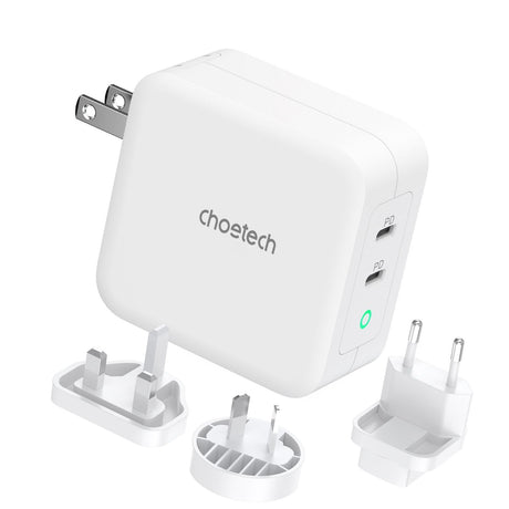 CHOETECH PD6008  GAN Dual Type-C 100w Travel Charger (US/EU/UK/AU)