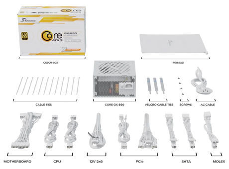 Seasonic CORE GX-850 White ATX 3.1 850W (SRP-CGX851-A5A32SF-WHITE)