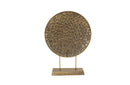 Round Pressed Gold Table Decor - Gold
