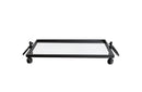 Eliza Mirror Tray with Handles - Medium - Black