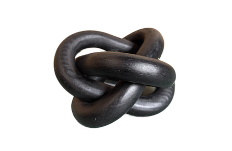 Wooden Knot Link Décor - White