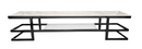 Alexa Black TV Unit - White Marble