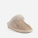 Ugg Slippers Premium Australia Sheepskin Unisex Scuffette Suede (Unisex Cow Suede) (DOVE, EU38)
