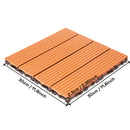 10PCS Interlocking Patio Deck Tiles 30cm x 30cm Outdoor Wood Flooring for Patio Garden Balcony Poolside