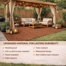10PCS Interlocking Patio Deck Tiles 30cm x 30cm Outdoor Wood Flooring for Patio Garden Balcony Poolside