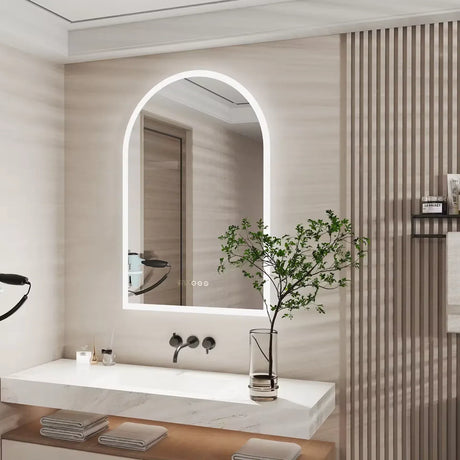 Interior Ave - 90 x 60cm Arched LED Bathroom Mirror