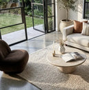 Nobu Round Sculptural Stone Coffee Table - Natural Stone 100cm