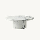 Nobu Round Sculptural Stone Coffee Table - Panda Marble Finish