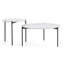 Interior Ave - Bianco Nested Coffee Table Set - Marble & Black