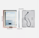 Interior Ave - 60 x 80cm Rectangle Frameless LED Bathroom Mirror – Bluetooth