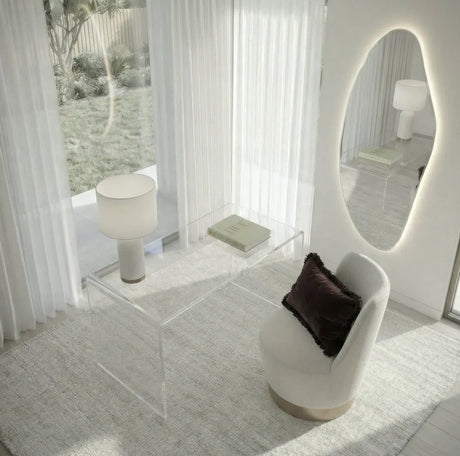 Interior Ave - Opal Irregular LED Wall Mirror – Backlit Statement Mirror
