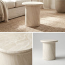 Nobu Sculptural Stone Side Table - Matte Natural Stone