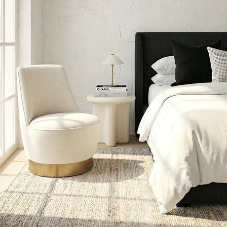 Interior Ave - Santorini Stone Side Table - Ivory