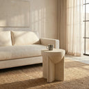 Interior Ave - Zelda Sculptural Stone Side Table – Sand Textured Accent