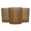 20 Pack Brown Frosted Glass Votive Tealight Candle Holders House Party Cenrepiece Xmas Wedding Decor Glass Candlestick Party Decorations Bridal Valentines Event